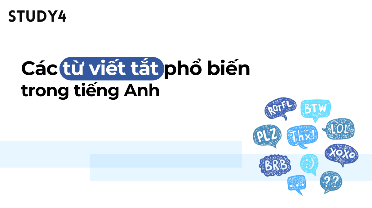 Tổng hợp các từ viết tắt phổ biến trong tiếng Anh