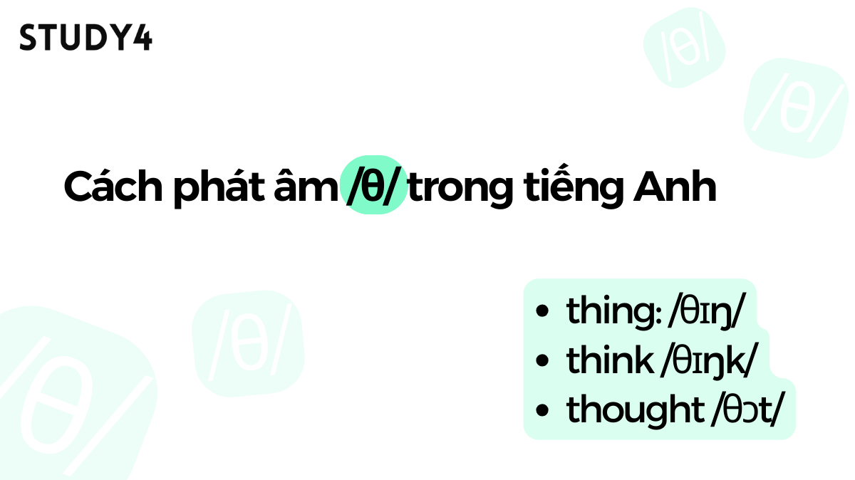 Cách phát âm /θ/ trong tiếng Anh